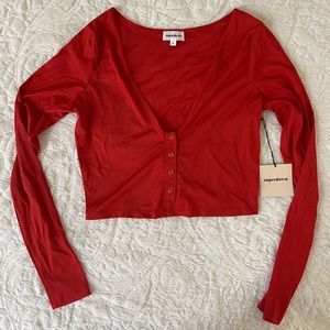Long sleeve crop top